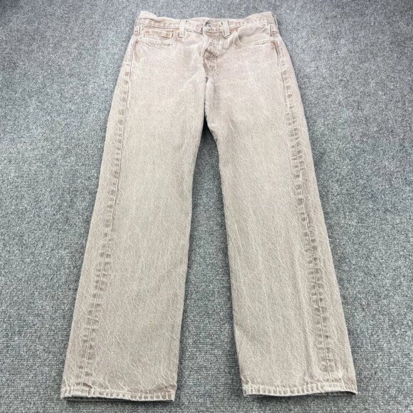 Levi's Other - Levis Premium 502 Jeans Mens 30x30 Brown Beige Denim Button Fly